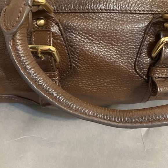 Prada Nappa Stripes Brown Leather Bag - Picture 10 of 12